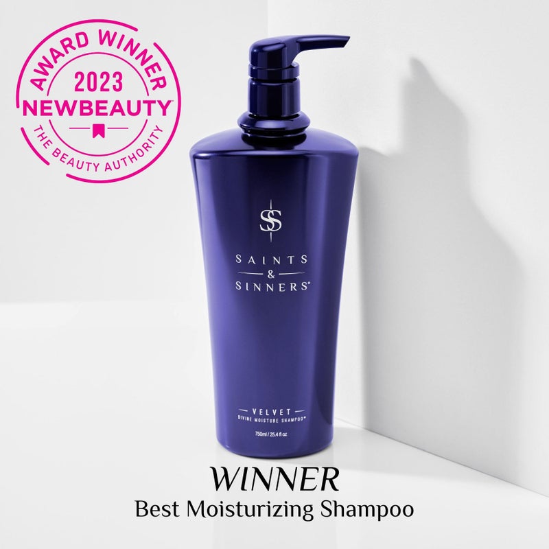 سينتس آند سينرز شامبو Saints & Sinners الحائز على جوائز، Velvet Divine Moisture للشعر الجاف والتالف والمصبوغ - يُصلح، يُغذي، يُجدد، ويُضفي لمعاناً - Image 3